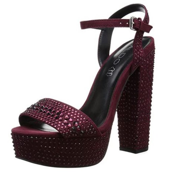 Aldo crystal embellished levata platform pumps - Picture 2 of 8